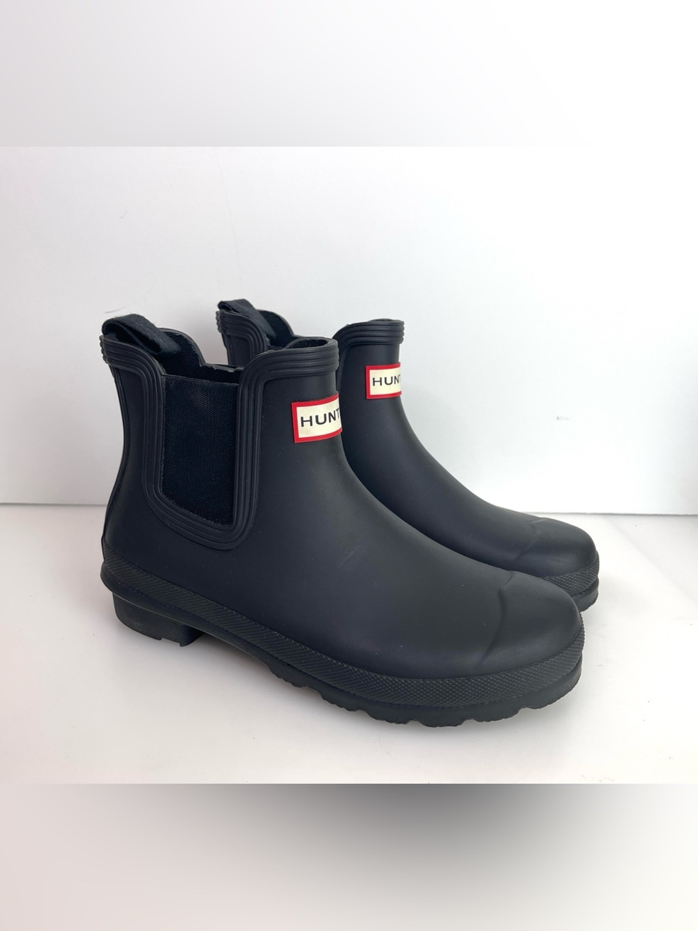Hunter Chelsea Rain Boot Women Size 6 Black WFS2078RMA